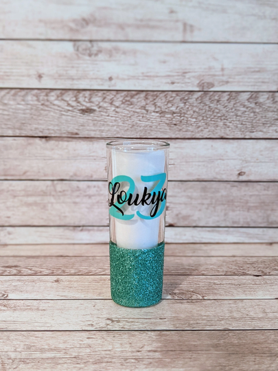 Birthday Girl, Birthday Wine Glass, Gifts For Her, Birthday Shot Glass, Glitter Dipped, Rose Gold