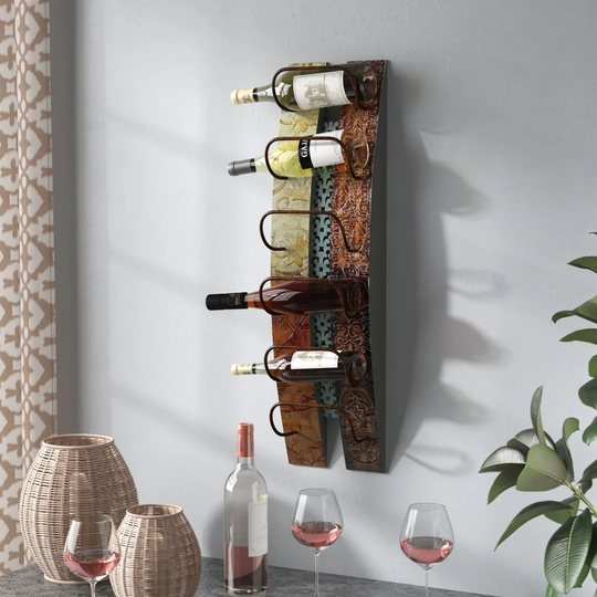 Zendaya 6 Bottle Wall Mounted Wine Rack