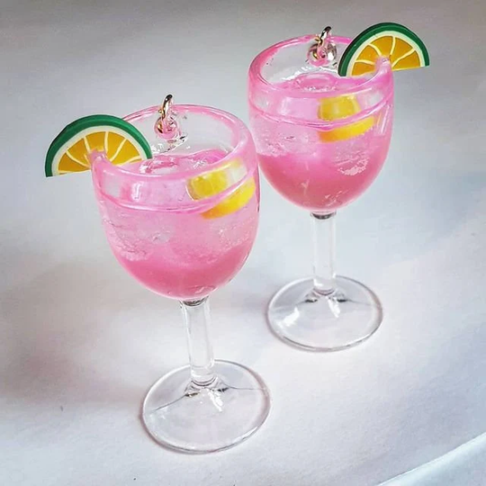 Pink Lady Cocktail Earrings
