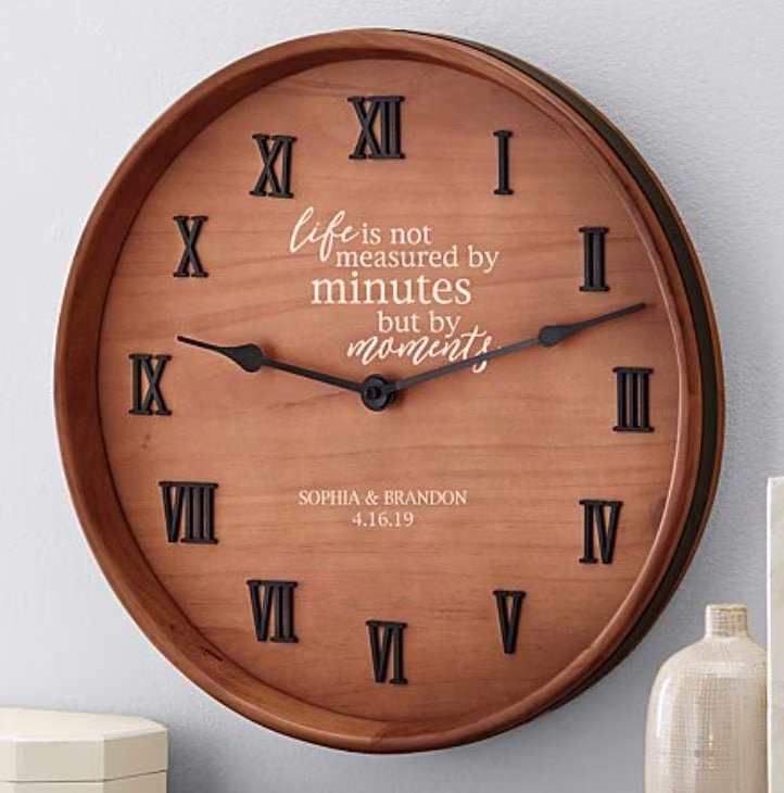 Personalized Wine Barrel Clock, Wooden Barrel, Decor, Gifts, Gift, Outdoor Entertaining