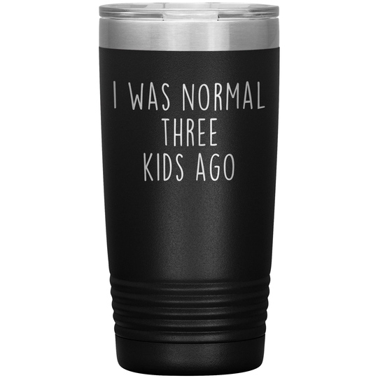 Personalized Mom Gifts - Custom Mothers Day Gift Wine Glass Idea Funny For I Was Normal 3 Kids Ago Tumbler