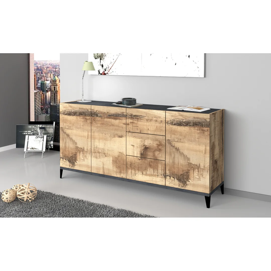 Avadna 160cm Wide 3 Drawer Sideboard
