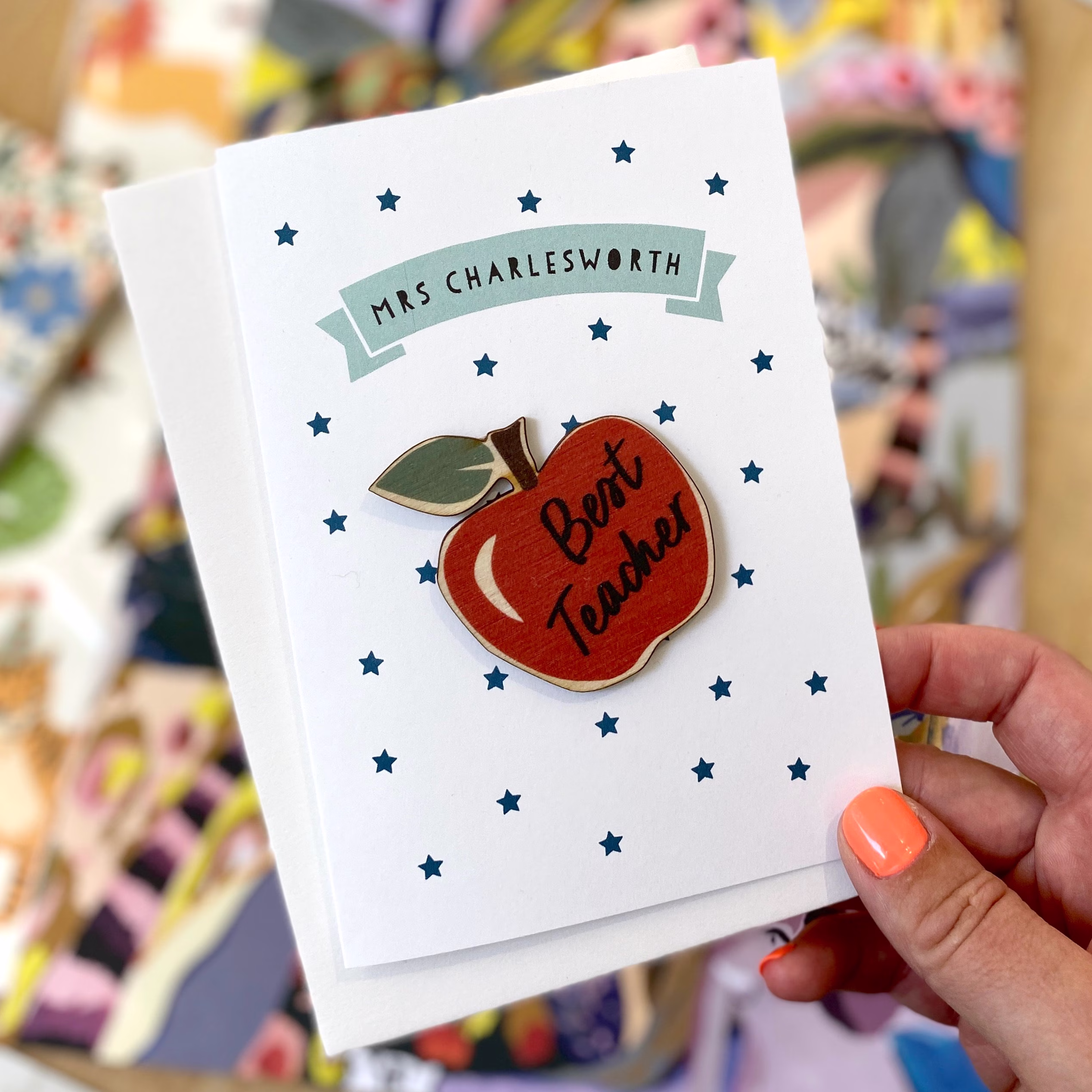 Personalised Best Teacher Magnet Card - Thank You Gifts For Teachers