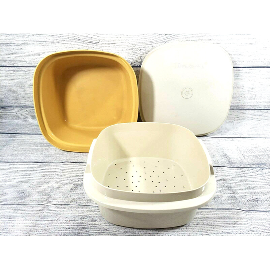 Vintage Tupperware, Steam N Store, Veggie Steamer, Fridge Storage