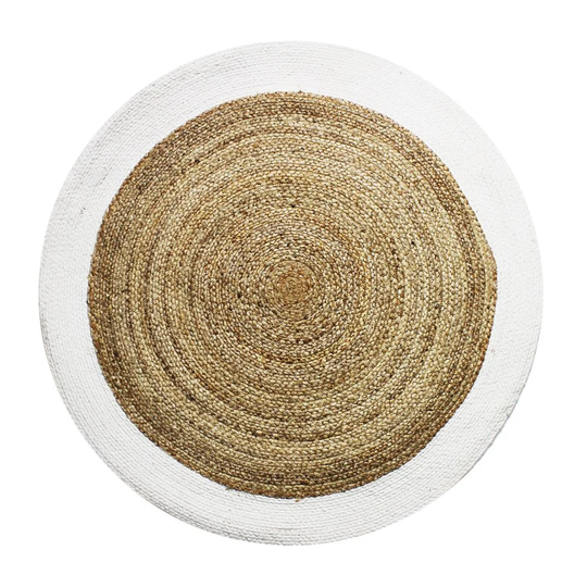 Doggett Funny Braided White Rug