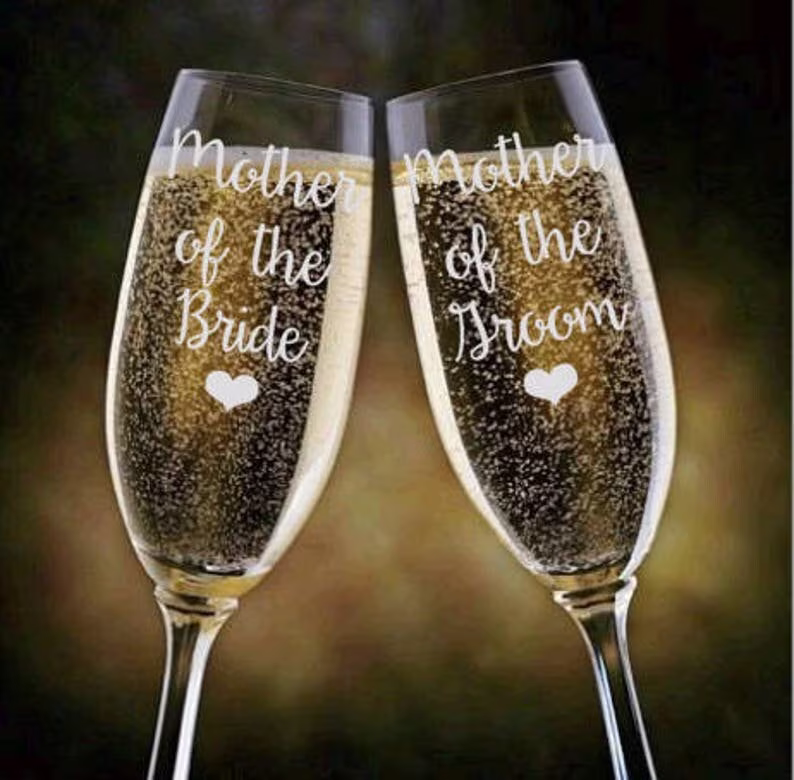 Mother Of The Bride/Groom Champagne Glass, Champange Flutes, Bridesmaid Box Idea, Gift, Gift