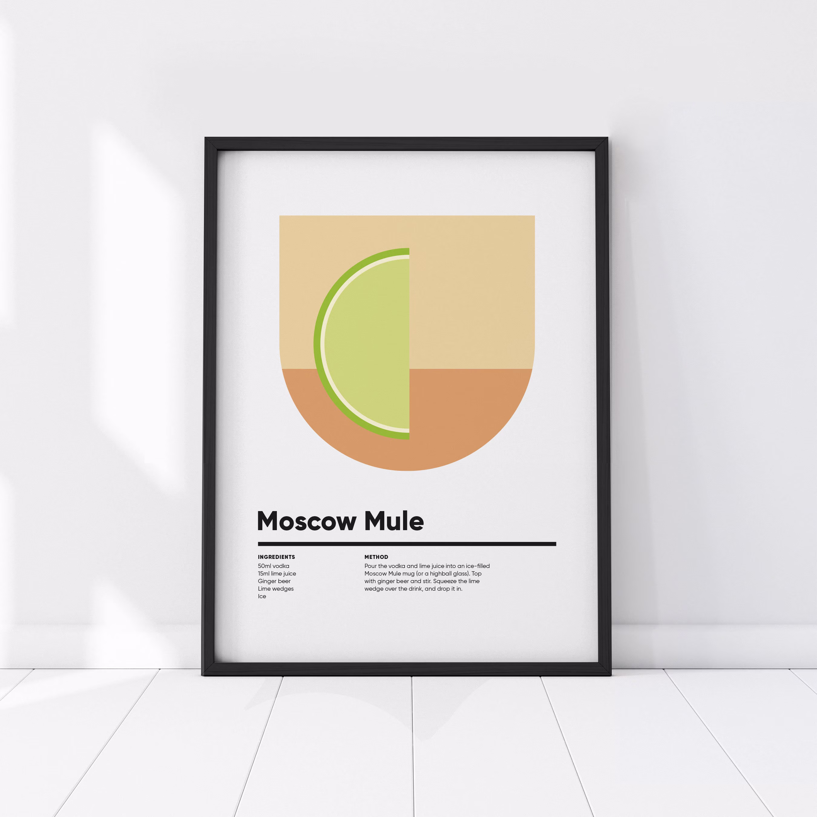 Moscow Mule Print, Cocktail Poster, Gifts, Bar Cart Decor, Kitchen Art, Recipe, Drinks Trolley, Home Bar, Gallery Wall, Alcohol