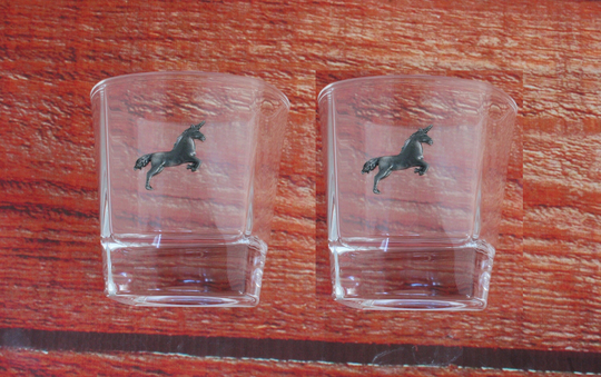 Unicorn Whiskey Glass Pair Of Cut Crystal Glasses Christmas Gift Boxed 382 Ts