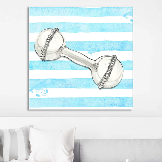 Shake Rattle and Roll Little Man by Jodi - Wrapped Canvas Painting Print