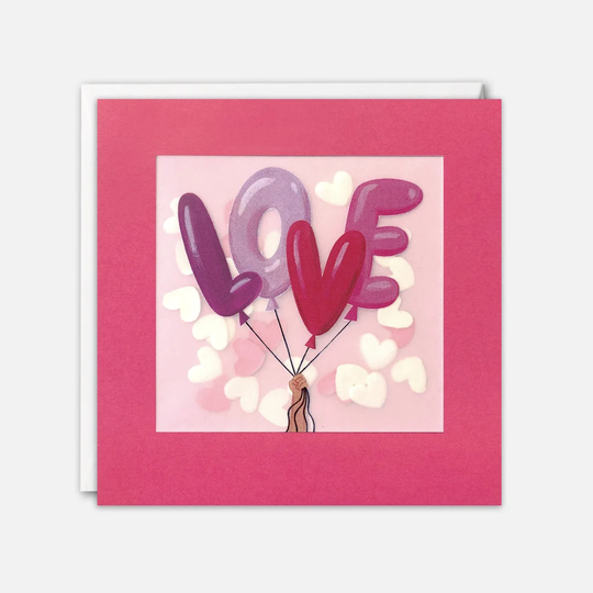 Love Balloons Valentine's Day Card With Paper Confetti - Shakies By James Ellis