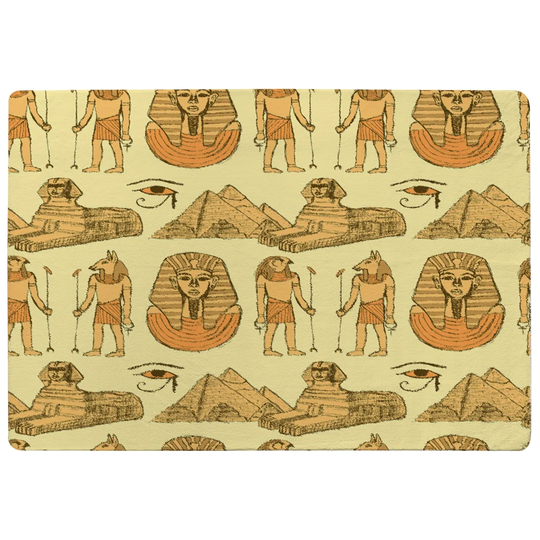 Lawson Egyptians and Sphinx Shaggy Yellow Rug