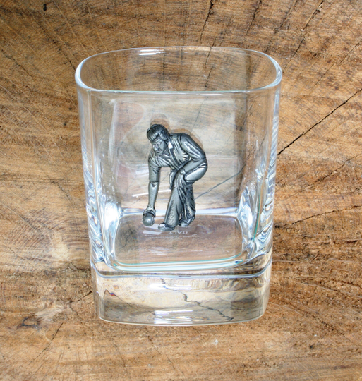 Bowls Player Crystal Whisky Tumblers Glasses Christmas Gift Boxed Pair Ideal Bowling 039