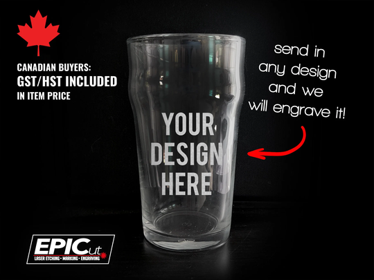 Custom Engraved British Pub Glass - Etched Glassware/Craft Beer 20Oz Pint Wedding Favors Groomsmen Bachelor Gift