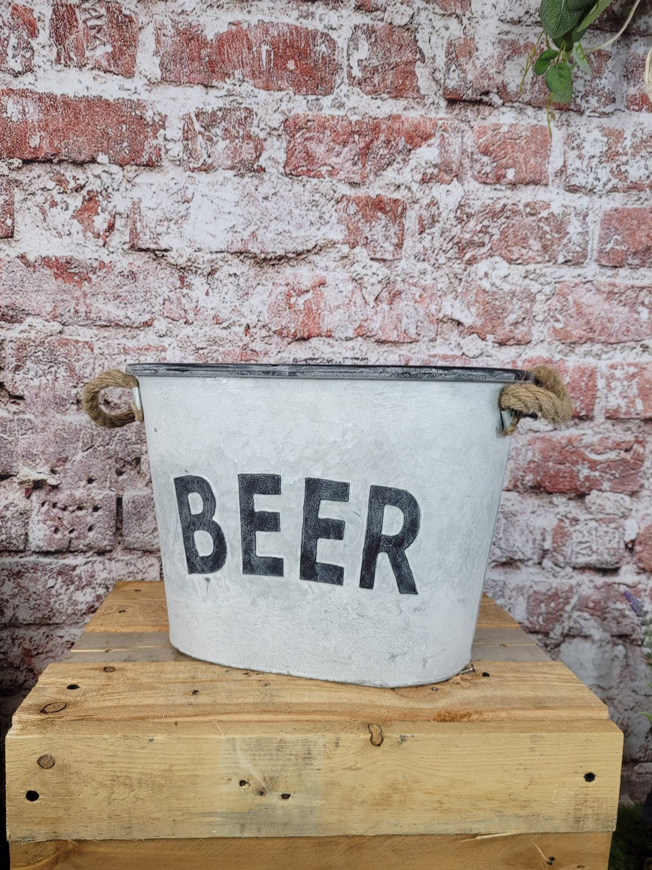 Beer Bucket Ice Champagne Wine Cooler Galvanised Metal