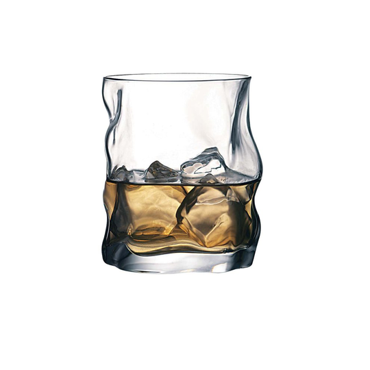 Bormioli Rocco Sorgente Whisky Glasses Set of 2 420ml Unique Design