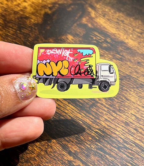 Graffiti Street Art Truck Refrigerator Magnet