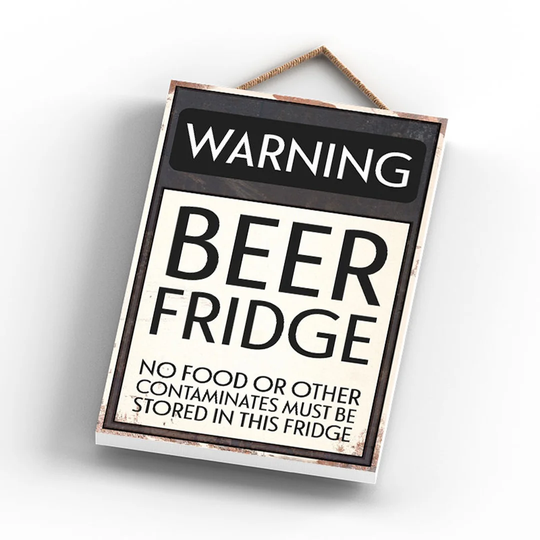 WARNING BEER FRIDGE 185X120