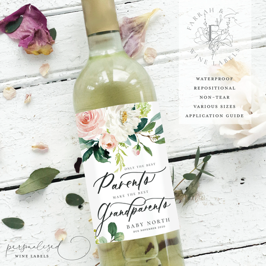 Pregnancy Announcement Wine Labels, Bay Due Bottle Label, Best Parents, Sisters, Brothers Make Aunties, Uncles The |Fewl21