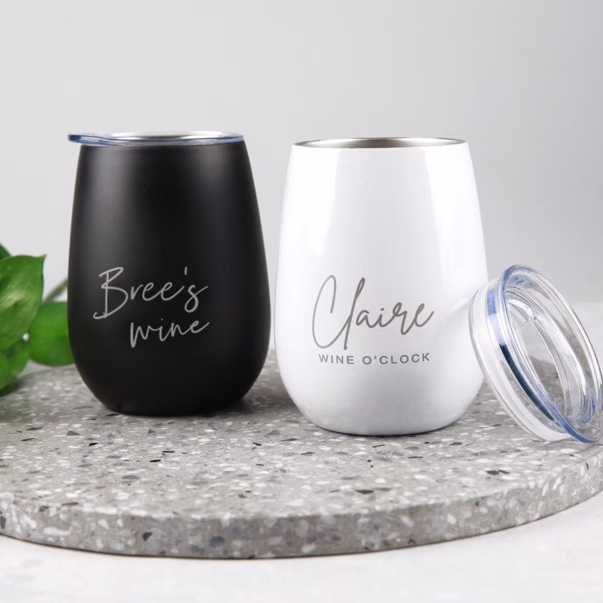 Engraved Birthday Wine Sipper With Lid