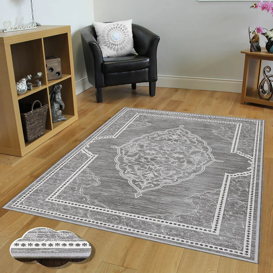 Huston Flatweave Grey Rug