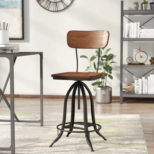 Fennimore Height Adjustable Swivel Bar Stool