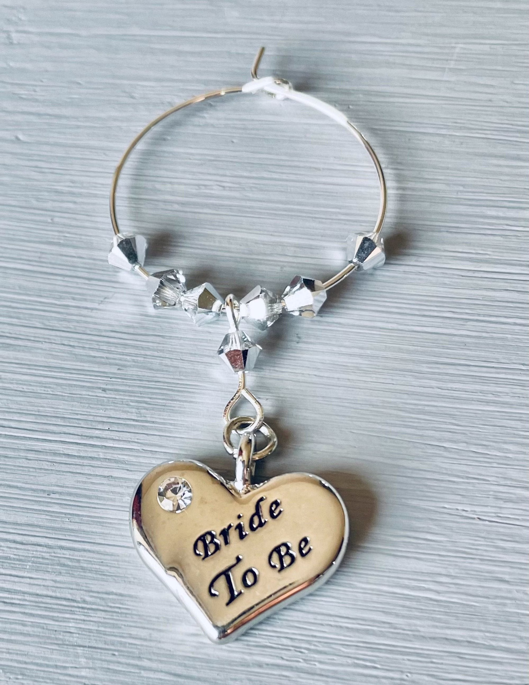 Bride To Be Wine Glass Charm