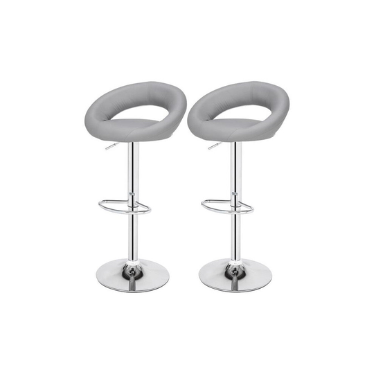 2PCS Bar Stools Kitchen Leather Chairs Swivel Lift