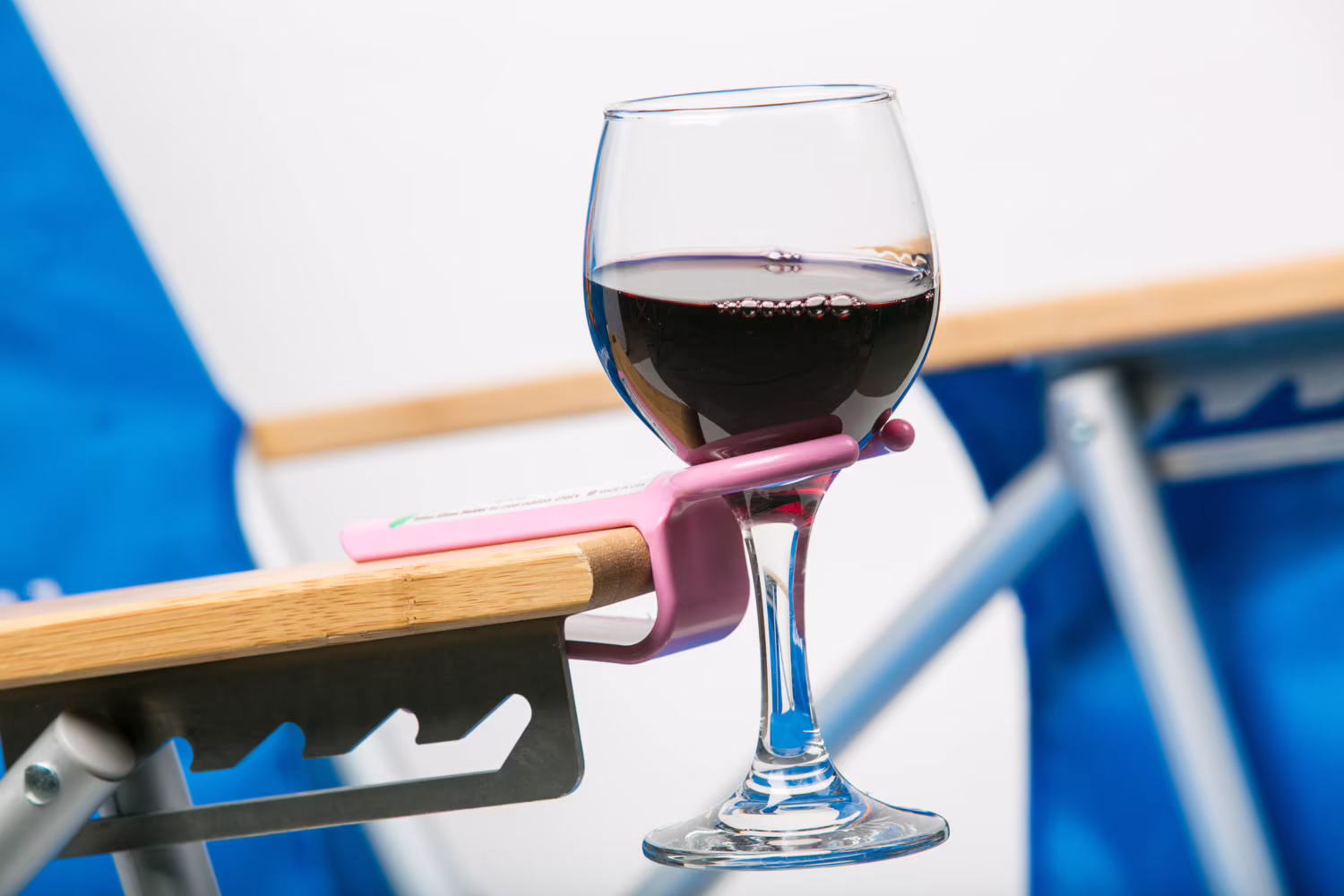 2 Wine Glass Holders Attach To An Outdoor Chair. Work On Most Patio, Beach, Adirondack & Camp/Bag Chairs Two Wine Hooks - Free Shipping