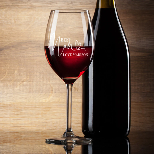 Personalised Best Nan Gift Wine Glass Boxed