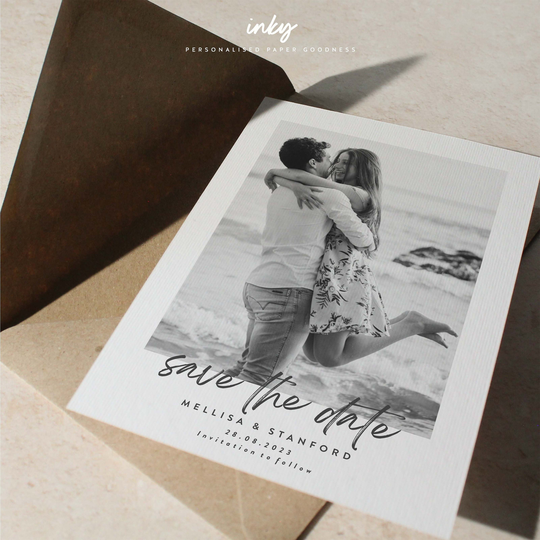 Save The Date Wedding, Photo Date, Simple Dates, Magnet Minimalist Wedding Postcard, Beau
