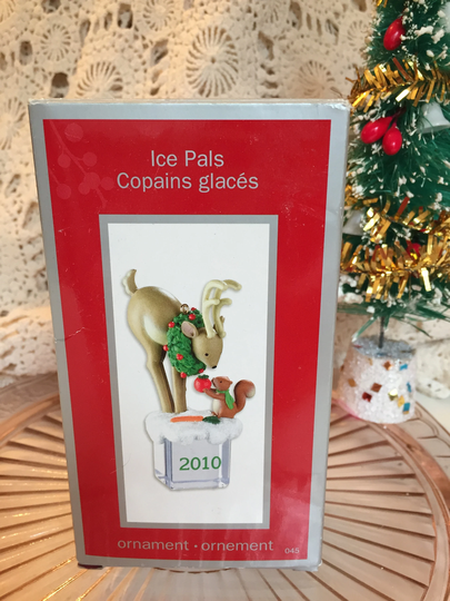 Vintage American Greetings Heirlooms Christmas Ornament "Ice Pals