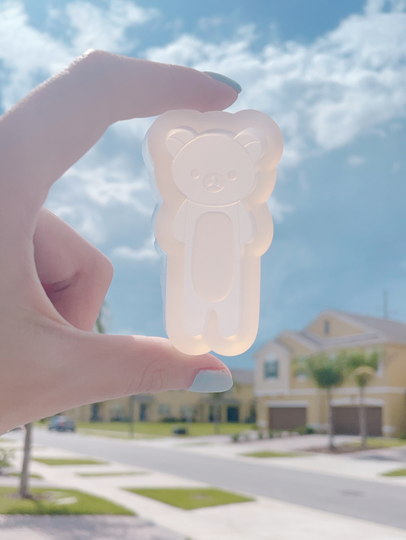 Kuma Hair Barrette Silicone Resin Shaker Mold