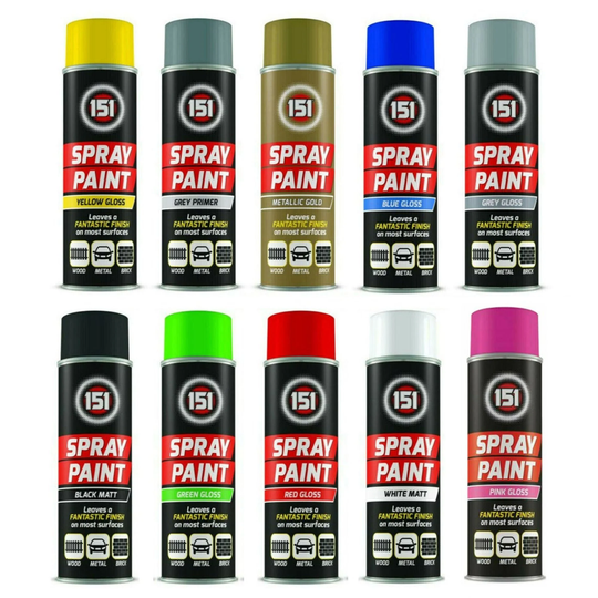 Multi Purpose Spray Paint Primer Matt Gloss Metallic Wood Metal Brick 250Ml Or 200Ml