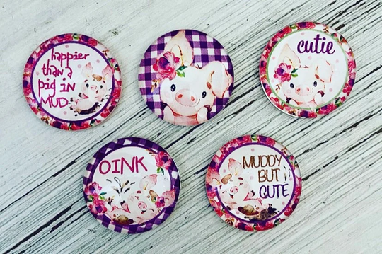 Pig Refrigerator Magnets, Cute Fridge Glass Office Supplies, Magnets For Board, Decor, Bulk Gift Idea