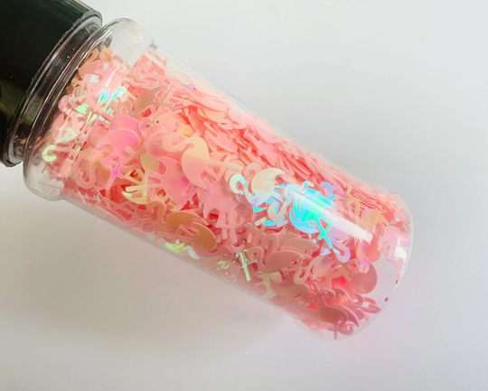 Pink Flamingo Sequin Shaker , Flamingo Glitter Craft Sequins Suppliesstudio