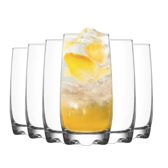 LAV Adora Highball Cocktail Glasses - 390ml - Pack of 12 High Ball Glass Set