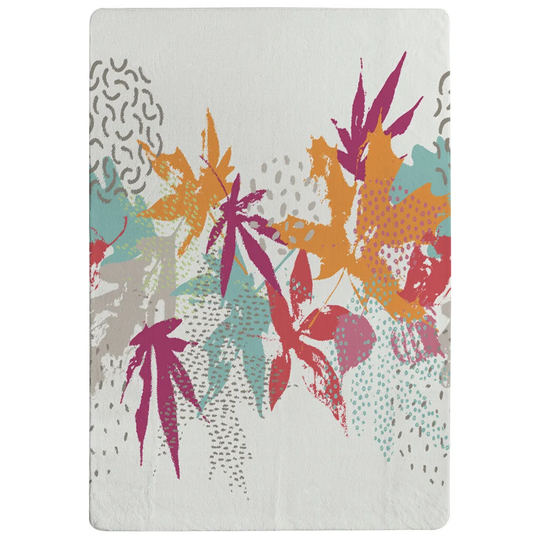 Mullen Japanese Maple Shaggy White/Purple/Blue Rug