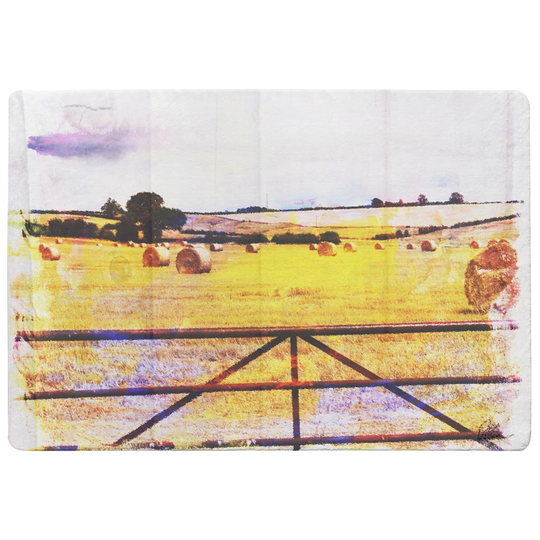 Hanks Hay Bale Designer Shaggy White/Yellow Rug
