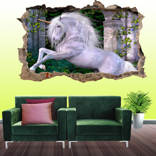 Beautiful Powerful Unicorn Wall Sticker Mural Poster Decal Room Office Nursery Decor Id21245