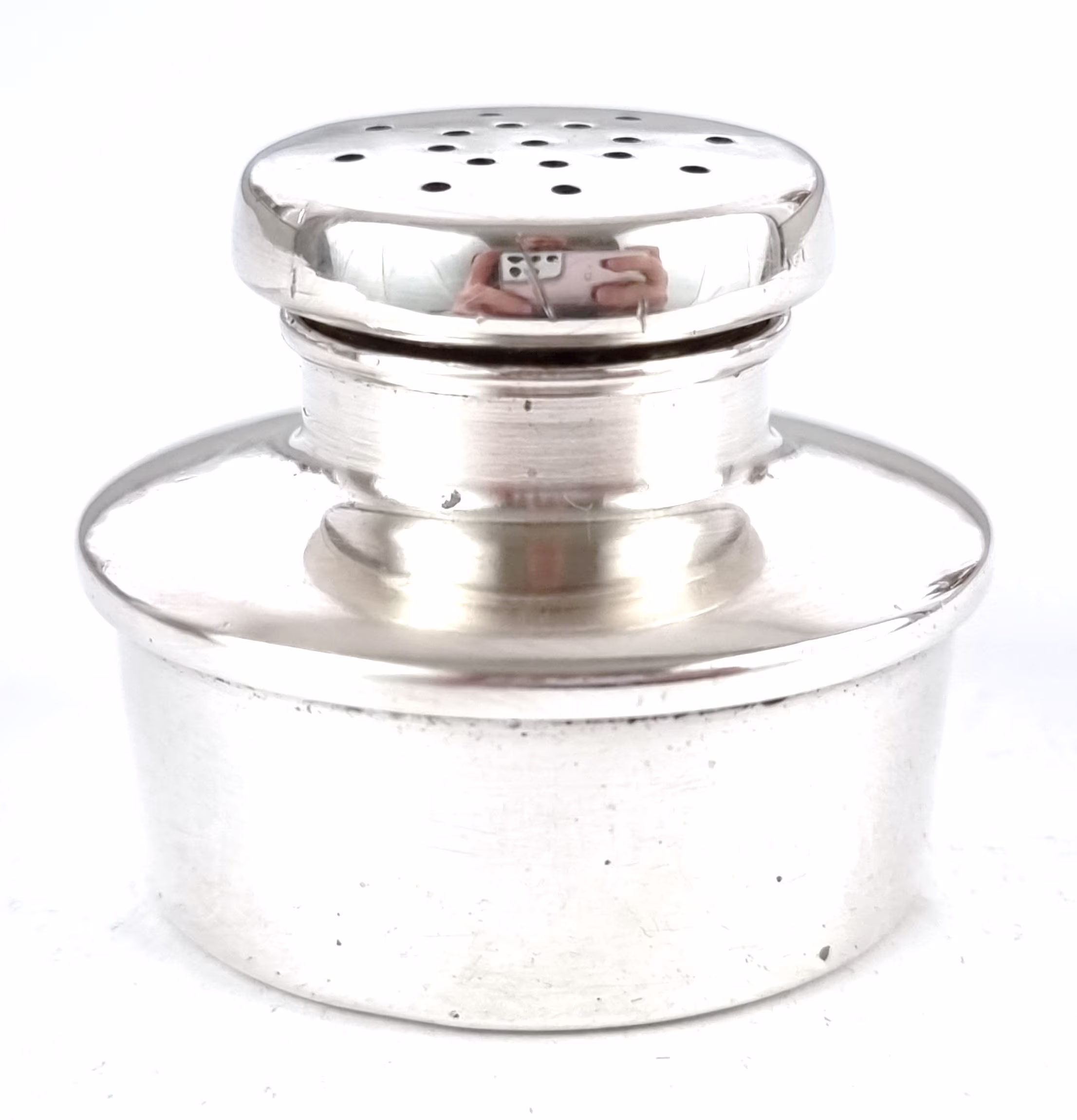 Vintage Silver Shaker, Baldwin & Miller, Reproduction Paul Revere, Stylish Tableware, American Sterling, New Jersey, Small Pepperette, 40's