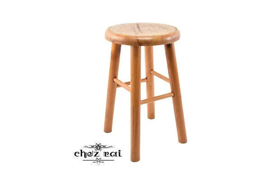 Vintage French Found Pinewood Stool Plant Stand Hallway Entranceway Vase Ornament Living Room Side Table End Farmhouse/Chez Rai
