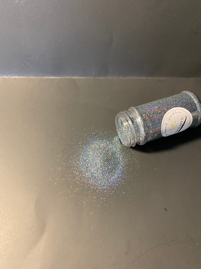 Moon Rock Ultra Fine Glitter, Grey Holographic Polyester Glitter. Glitter