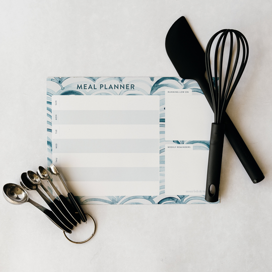 Magnetic Fridge Weekly Meal Planner - Waves