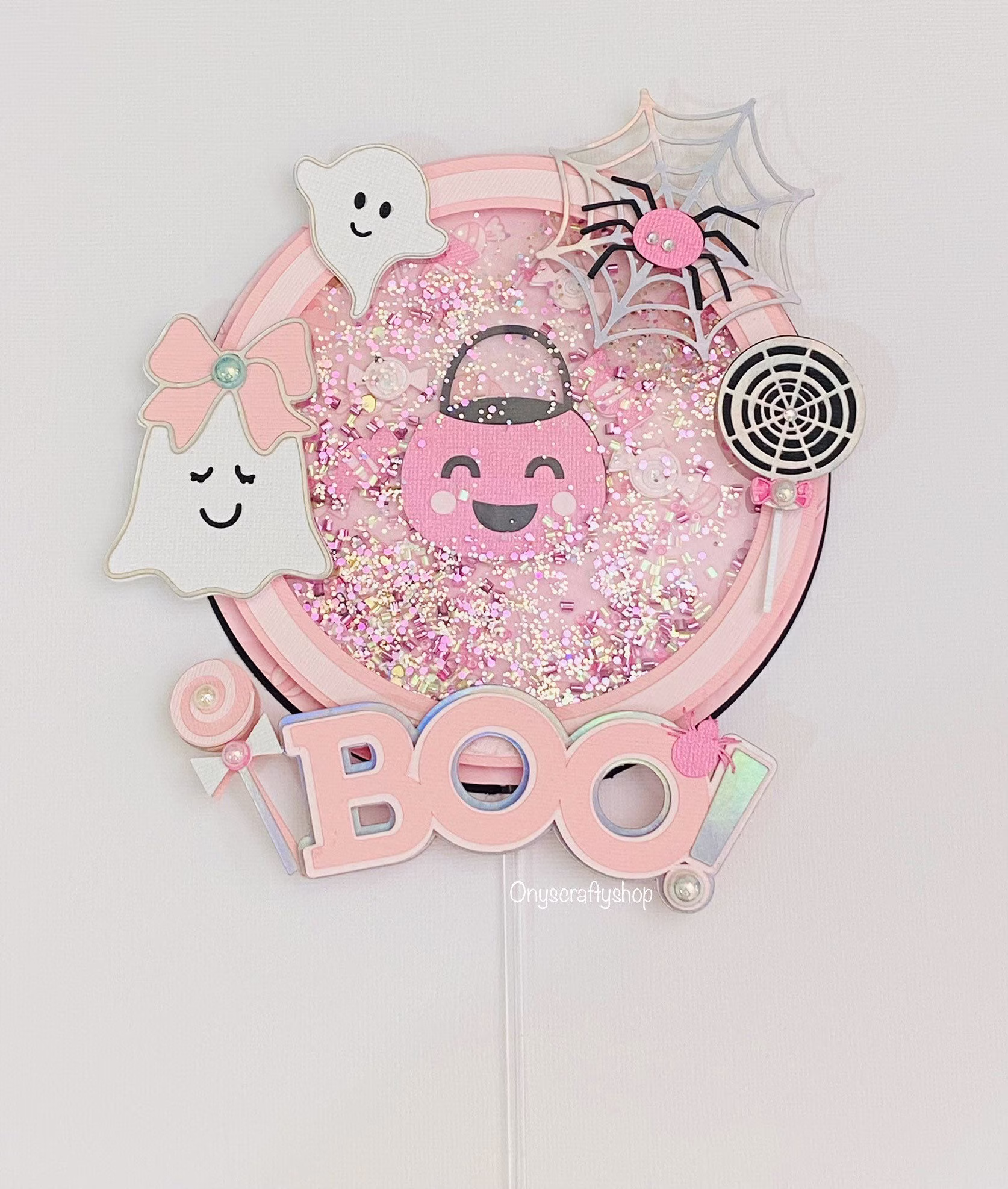 Pink Halloween Party, Birthday, Ghost Little Boo