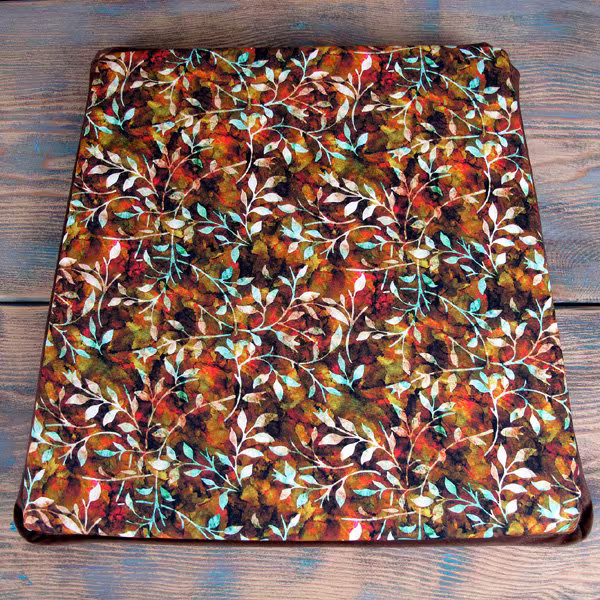 Set Of 4, 6 Or 8 Autumn Tapered Chair Seat Pads, Pad, Autumn Colours Tapered Kitchen Chair Pad, Bistro, Bar, Patio Seat Cushion