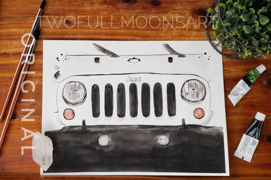 Jeep Painting Art Husband Boyfriend Son Gift Wrangler Print Rubicon Jeep Lover
