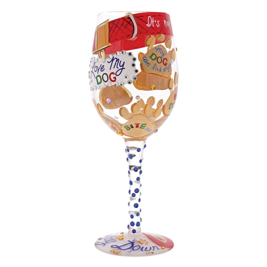 Love My Dog 444ml Stemmed Wine Glass