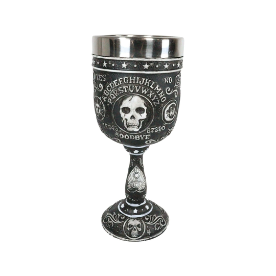 Gothic Goblet Occult Alchemy Ouija Spirit Board Wicca Drinkware Skulls Baroque Wine 7Oz Chalice
