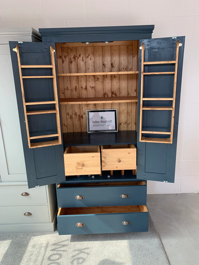 Narrow 3Ft Handmade & Painted Kitchen Larder/storage Unit