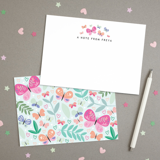Personalised Butterfly Forest Notecards